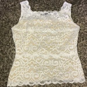 🌻Karen Kane vintage white lace tank